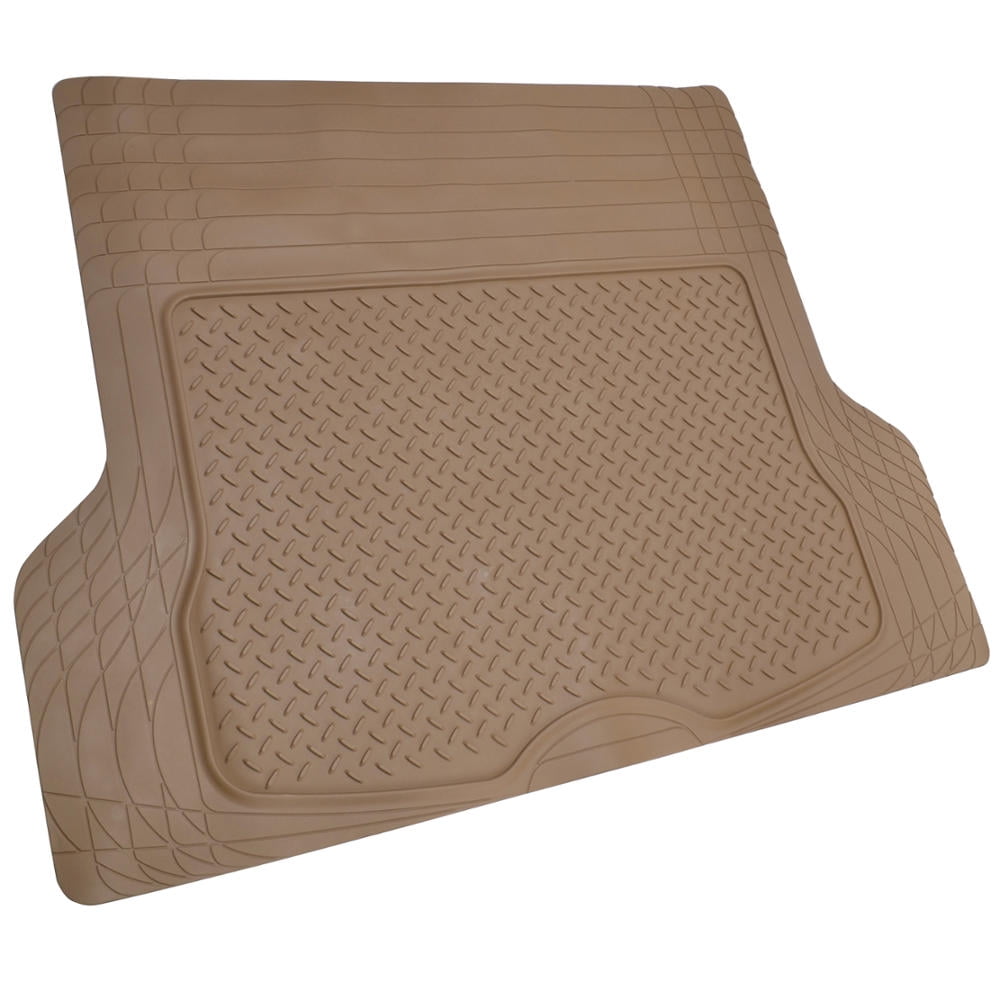 Motor Trend MT-793 Premium FlexTough Advanced Performance Rubber Car Floor Mats, Universal Front & Rear Combo Set with Trunk Cargo Mat Liner for Car Sedan SUV Van, Heavy Duty All Weather Trim To Fit