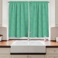 thumbnail image 2 of Ambesonne Leaf Kitchen Curtains, Tropical Monstera and Spots, 55"x45", Dark Seafoam and Yellow, 2 of 3