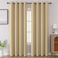 thumbnail image 1 of Juego de cortinas opacas CUCRAF, color beige, 213 cm de longitud, 2 paneles, 1 of 9