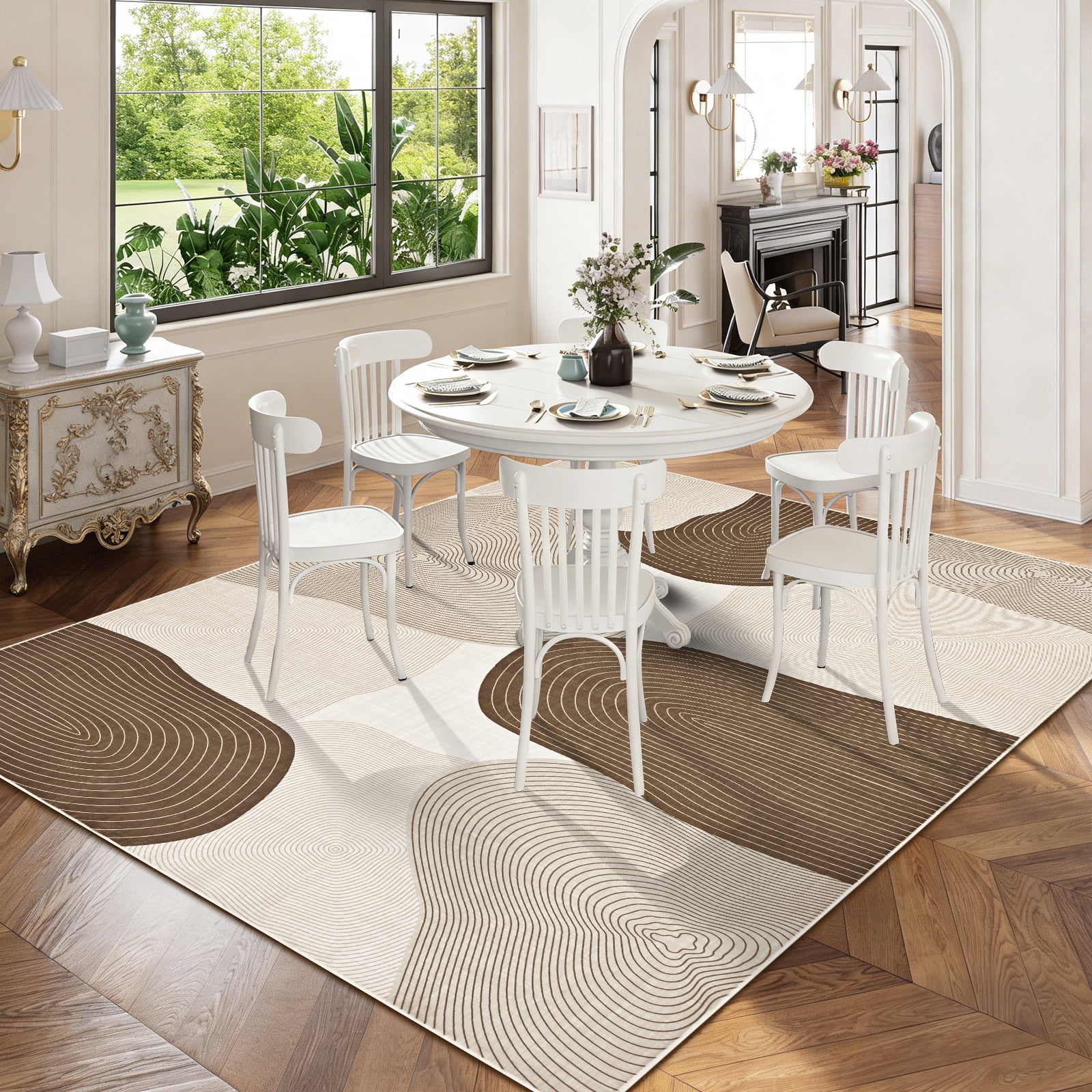 Bleum Cade 5x7 Area Rugs for Living Room, Abstract Rug Ultra Soft Washable Rugs for Bedroom, Anti Slip Durable Stain Resistant Larg Carpet Home Decor for Dining Room,Grey