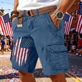 thumbnail image 2 of CONZONE Independence Day Mens Cargo Shorts Buttons 4Th Of July Shorts for Men Patriotic Usa Flag Graphic Lightweight Outdoor Shorts With Pockets, 2 of 4