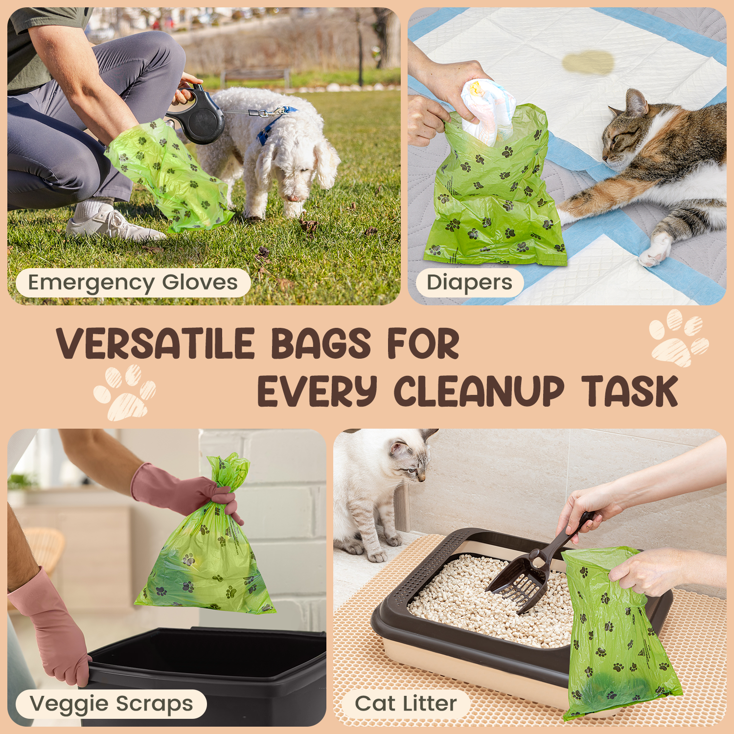 Cshidworld Dog Poop Bags, 36 Rolls 540 Count, Green photo 8