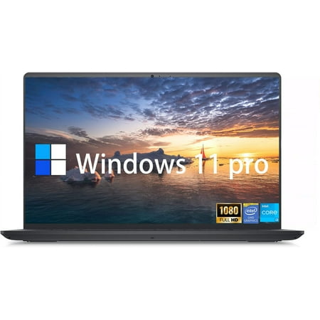 Dell Inspiron 3000 Business Laptop, 15.6''FHD Display, 11th Gen Intel Core i3-1115G4, Windows 11 Pro, 12GB RAM, 256GB SSD, HDMI, Wi-Fi, Intel UHD Graphics, Carbon Black, Bluetooth, Long Battery Life