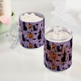 thumbnail image 2 of Yayeee 4 Pack Qtip Holder Bathroom Cotton Swab Canister with Lid Clear Dispenser Set, Halloween Cats, 2 of 6