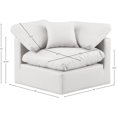 thumbnail image 3 of Meridian Furniture Indulge Vegan Leather Corner Chair in Cream, 3 of 9