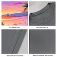 thumbnail image 4 of Coolnut Womens T Shirts Fashion Tops, Sunset Or Sunrise On The Beach Women's Basic Short Sleeve Tees, Grey Lightweight Casual Summer Clothes, L, 4 of 6