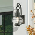 thumbnail image 3 of 26901-61 Livex Lighting Newburyport - 1 Light Outdoor Wall Lantern in Bohemian Style - 8.75 Inches wide by 14.75 Inches high-Charcoal Finish, 3 of 8