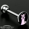 thumbnail image 7 of Pink Happy Llama Barbell Tongue Ring, 7 of 7