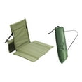 thumbnail image 4 of Silla de suelo para camping, multifuncional, portátil, ligera, con respaldo Verde, 4 of 8