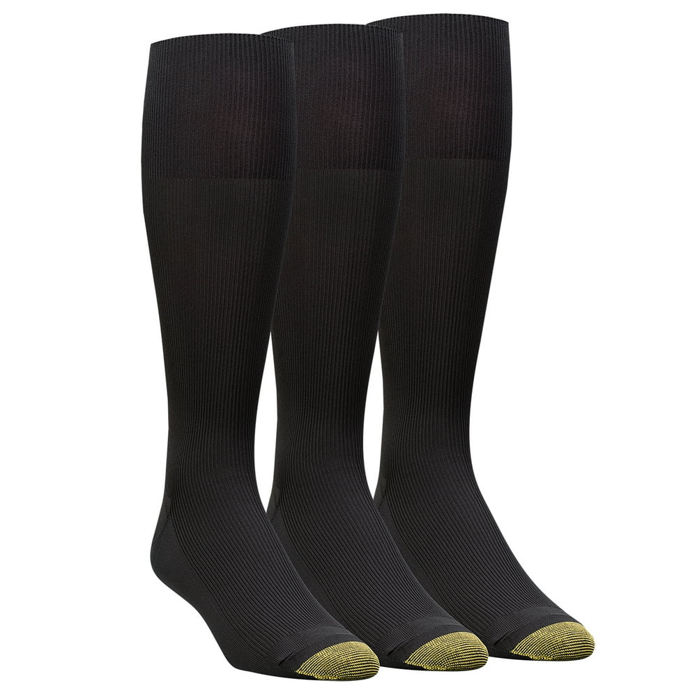 GOLDTOE Men's Gold Toe Metropolitan Over The Calf Dress Socks, 3 Pack