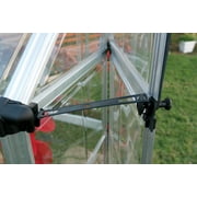 Palram - Canopia Snap & Grow 8 x 8 Polycarbonate/Aluminum Walk-In Greenhouse – Silver - with Roof Vent