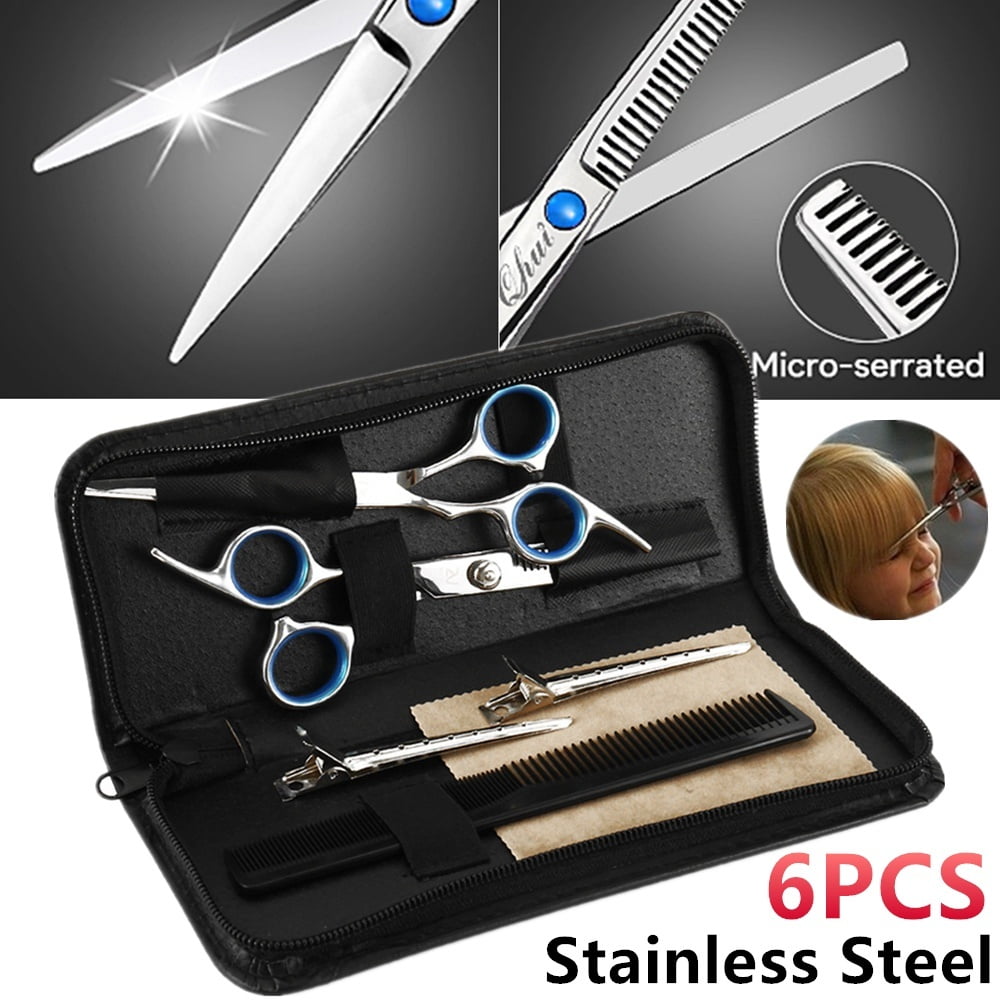 Willstar 6pcs Household Barber Tools Kit Hair Cutting Thinning Scissor ...