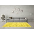 thumbnail image 3 of Ahgly Company Indoor Square Abstract Yellow Contemporary Area Rugs, 4' Square, 3 of 4