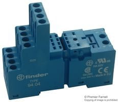 Relay Socket, 250V, 10A, Din Rail - 94.04