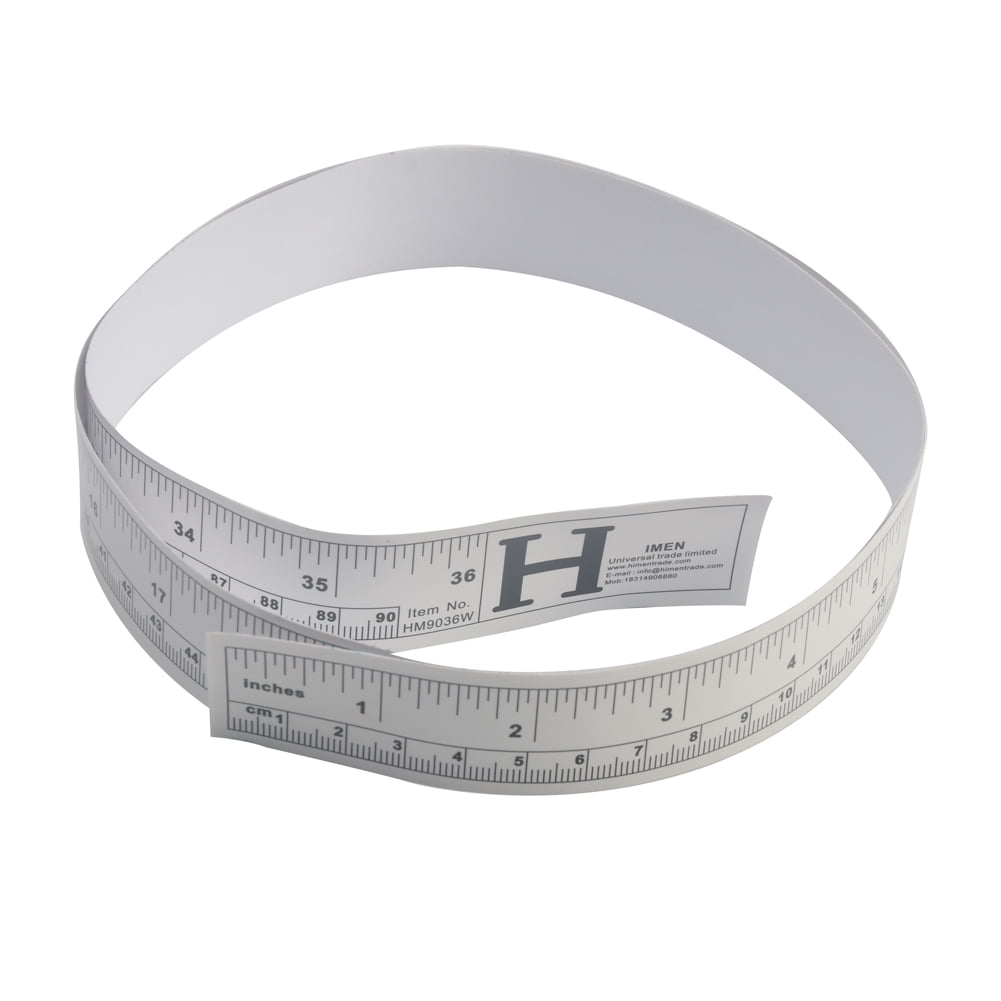 Self Adhesive Metric Measure Tape Vinyl Silver Ruler For Sewing MachineStickersA 