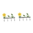 thumbnail image 4 of 2 Pieces Gold Iron Rose Hook Hat Hanger Wall Hanger Child 29.5x20cm Yellow, 4 of 8