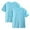 c06Blue, variant on LNWUY 2 Pc Boys Girls Cotton Short Sleeve Shirts with Round Neck Solid T-Shirt Soft Basic Tees Kids Comfy Breathable Athletic Tops Beige 2 Years