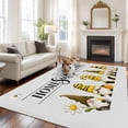 thumbnail image 3 of Area Rug 72×108in, Farm Sweet Home Gnome Floor Carpet Living Room Rug, Daisy Flower Honey Dwarf Non-Slip Welcome Mat Indoor Rugs for Bedroom Dining Room, 3 of 9