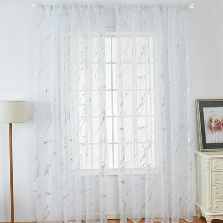 Sheer Curtains Marble Print Window Screen For Living Room Patio Door 1 Panel 40 X79 Canada Sheer Curtains Marble Print Window, Patio Door Curtains Canada
