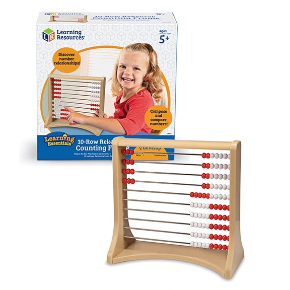 Learning Resources 10-Row Rekenrek Counting Frame, Math Manipulatives, Ages 5 