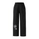 thumbnail image 4 of Gibobby pantalones senderismo mujer Pantalones casuales de color sólido para mujer Pantalones estampados de flores Bolsillos de cintura elástica Pantalones de pierna ancha (Negro, S), 4 of 5