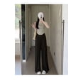 thumbnail image 4 of Pants Women All-match Elastic Waist Daily Straight Leisure Loose Korean Style, 4 of 8