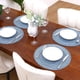 thumbnail image 5 of Juego de 6 individuales redondos trenzados SHACOS para mesa de comedor azul, 5 of 9