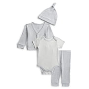 Wonder Nation Organic Cotton Baby Gender Neutral Take Me Home Layette Gift Set, 4-Piece, Sizes Newborn-9 Months