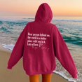 thumbnail image 2 of Hwmodou Women Hoodies Sweatshirts Letter Printed Long Sleeve Clothes Word Graphic Vintage Trendy Kawaii Preppy Tops Office Workout Sweatshirt For Woman, 2 of 5