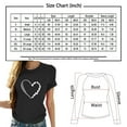 thumbnail image 2 of Cozyfort T-Shirts Womens Graphic Heart or Butterfly Print Women's T-Shirt Short Sleeve Crewneck for Summer Summer Shirts for Women Graphic, 2 of 5