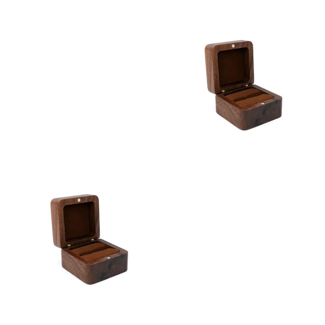 Qarigey Caja de joyería de Anillo de matrimonio Pendientes de botón Caja de exhibición de bolsillo Hogar Dormitorio Empaquetado Type2 NO2