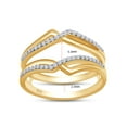 thumbnail image 4 of AFFY 1.40CT Moissanite Diamond Infinity Wedding Band Guard Ring Enhancer for Women 14K Yellow Gold over Silver-9, 4 of 6