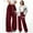 Wine, variant on Zecgelong Girl's Bowknot Baggy Sweatpants Lightweight Straight Leg Athletic Pants with Pockets Size Beige 4-5 Years