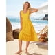 thumbnail image 2 of Vestido de verano GRACE KARIN bordado para vacaciones de verano en amarillo limón, 2 of 6