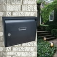 thumbnail image 5 of Mailbox Wall Mount Post Mail Lockable Mail Box with Combination Locking Front Door Letterbox Suggestion Box Newspaper Magazines Letters Receive Case Black, 5 of 8
