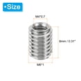 thumbnail image 2 of Unique Bargains Adaptateurs Filetés Manchon Réducteur Écrou M6 * 1 Mâle à M4 * 0,7 Femelle Réparation Insert Vis Réducteur 8mm 10 Pcs, 2 of 6