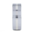 thumbnail image 2 of Thorsten CHRONOS | Tungsten Rings for Men | Tungsten | Comfort Fit | Flat with Offset Grooves Polished Edges Wedding Ring Band Satin Center Inlay - 6mm, 2 of 7