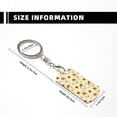 thumbnail image 4 of Goofa Watercolor Bee Honey Honeycomb Bee Printed Rectangular Metal Keychain Bag Charm Floral Charm for Purse Keys Metal Keyring Gift for Women Accessories, 4 of 7