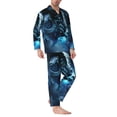 thumbnail image 2 of Sikiie Celestial Ram Night Sky Mens Pajama Set, Soft Warm Long Sleeve Sleepwear, Cozy Button-Down Pjs for Men-XX-Large, 2 of 7