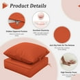 thumbnail image 3 of Snubbull Outdoor Deep Seat Cushion Set 24 X 24 X 6.5 inch Splash-Proof & Fadeness Patio Furniture Cushions，Removable Outdoor Couch Cushions with Hidden Zipper & Adjustment Staps, Orange, 3 of 8