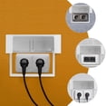 thumbnail image 4 of SHISUYAN Waterproof Socket Cover for Home Use Reusable Plastic Wall Outlet Cover 2Slot 2pcs White, 4 of 7