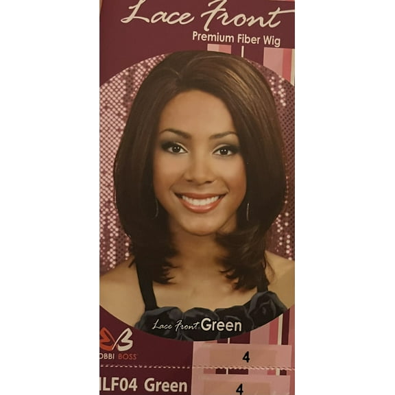 BOBI BOSS Lace Front Premium Fiber Wig -Style-MLF04 GREEN / Color :(#4) Dark Brown