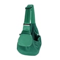 thumbnail image 4 of Bolsa de transporte para mascotas jinwen bolsa de pecho para perros y gatos con hebilla de lona verde, 4 of 8