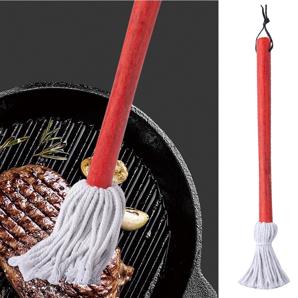 Cheers.US Grill Basting Brushes, BBQ Mop, Grill Basting Mop with Wooden