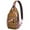 Plaid Pumpkin Halloween, variant on Sling Backpack,Playful Halloween Ghosts Pattern Sling Bag with Water Bottle Holder,Waterproof Sling Bag for Men/Women with Headphone Jack for Hiking,Travel