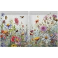 thumbnail image 2 of Coolnut 24 Inch Length Kitchen Curtains Wildflowers 2 Panels Half Window Sheer Curtains Rod Pocket Farmhouse Short Drapes for Bathroom Cafe Basement Home Decor, 2 of 7