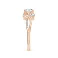thumbnail image 6 of Angara Natural Diamond Three Stone Engagement Ring in 14K Rose Gold for Women (Size-6mm) | April Birthstone Jewelry (Ring Size - 7), 6 of 12