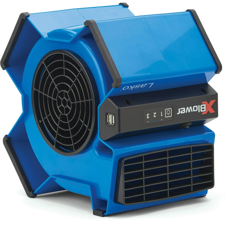 Lasko X-Blower 6-Position Utility Blower Floor Fan with Outlet, X12905,  Blue - Walmart.com