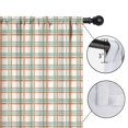 thumbnail image 4 of Green Orange Checkerboard Beige Pattern Kids Curtains,Childrens Insulated Curtains Set Of 2,Bedroom Essentials,Teen Room Decor 42"X84", 4 of 5
