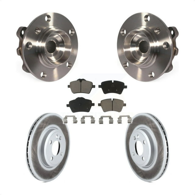 Transit Auto Front Hub Bearing Assembly Coated Disc Brake Rotors and Ceramic Pads Kit for Car Mini Cooper Countryman KBB-121044